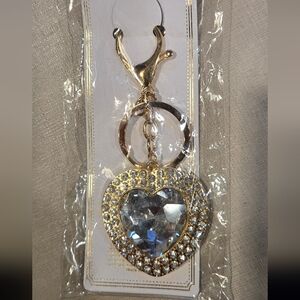 New Rhinestone Heart Shaped Bag Charm